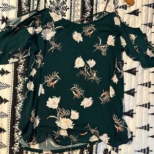 Spaghetti cold shoulder top